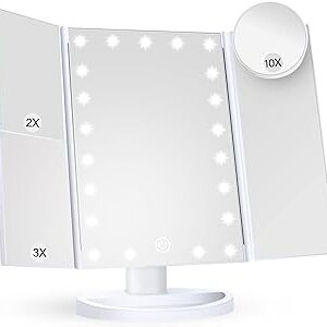 Makeup Mirror Vanity Mirror with Lights, 2X 3X 10X Magnifica