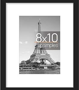 upsimples 8×10 Picture Frame, Display Pictures 5×7 with Mat