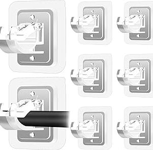 8PCS No Drill Curtain Rod Brackets No Drilling Self Adhesive