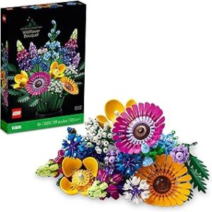 LEGO Icons Wildflower Bouquet Set – Artificial Flowers with